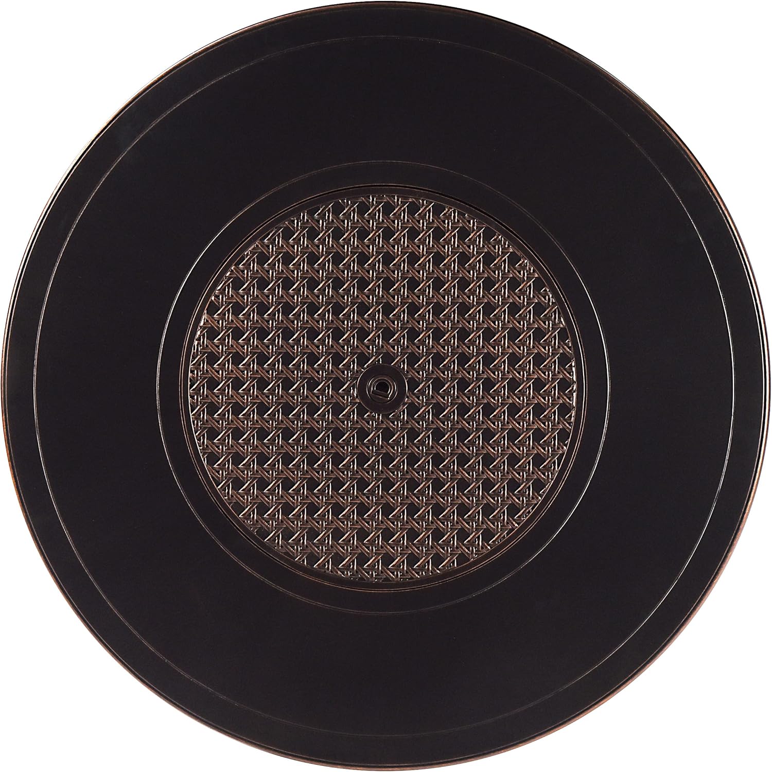 Aluminum 57,0000 BTU 44 in. Round Propane Black Fire Pit Table with Fire Beads, Lid, Propane Tank Cover and Table Fabric Covers in Copper Finish