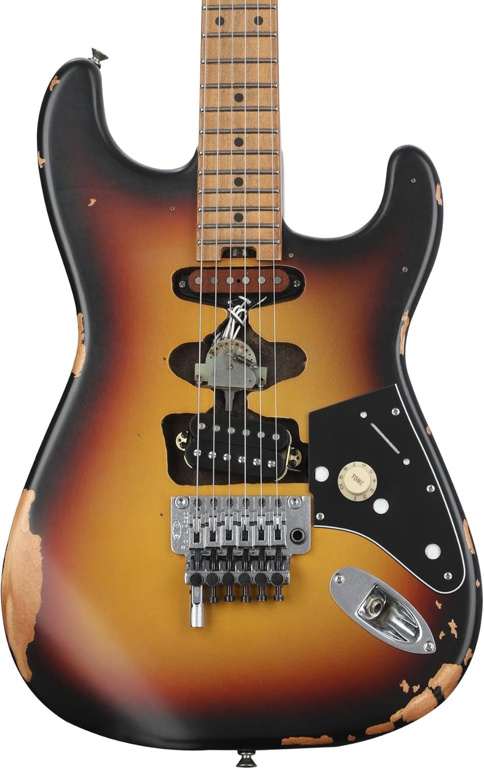 EVH Limited-edition Frankenstein Series Relic Electric Guitar - Vintage Sunburst