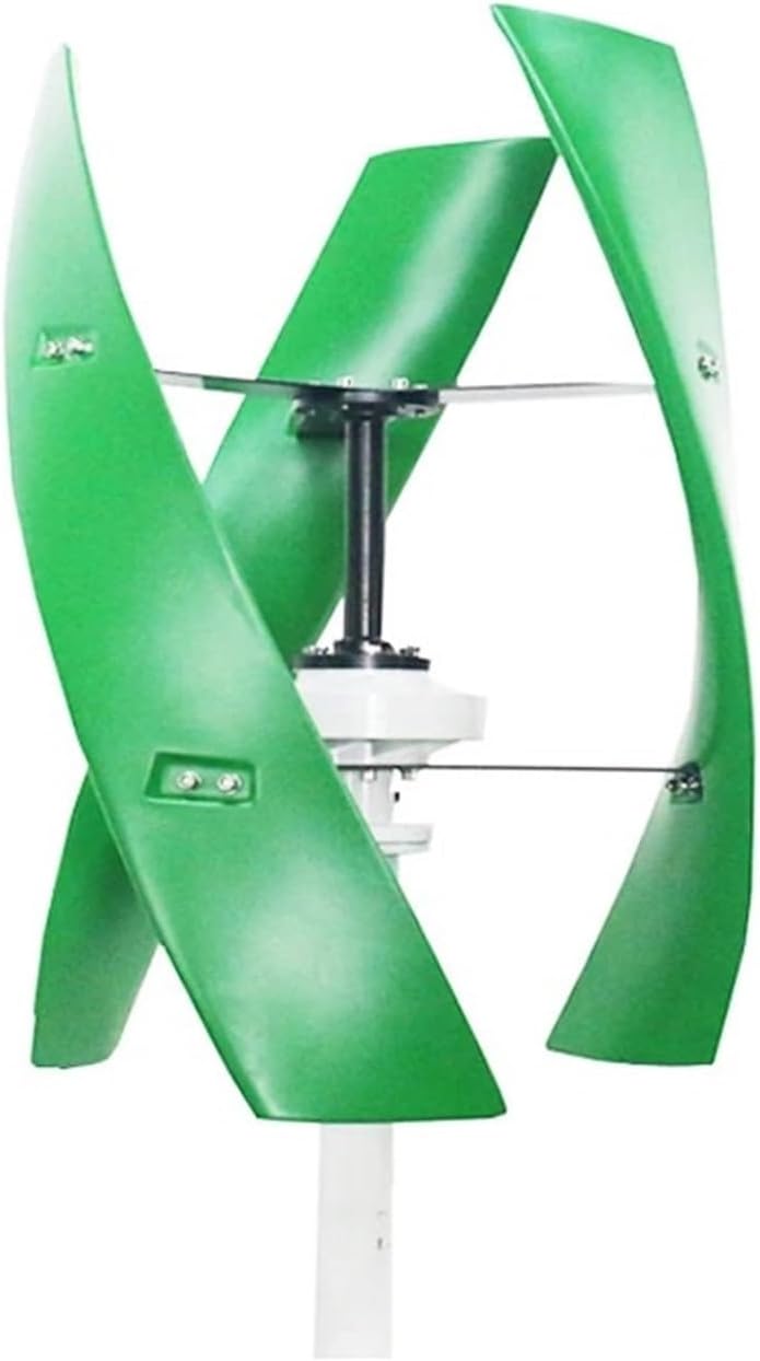 Wind Turbines, 10KW 12V 24V 48V Free Energry Home Vertical Wind Turbine Generator AC Three Phase 10000W Windmill Low Wind Speed Starting Wind Turbines(Green,48V_10KW)