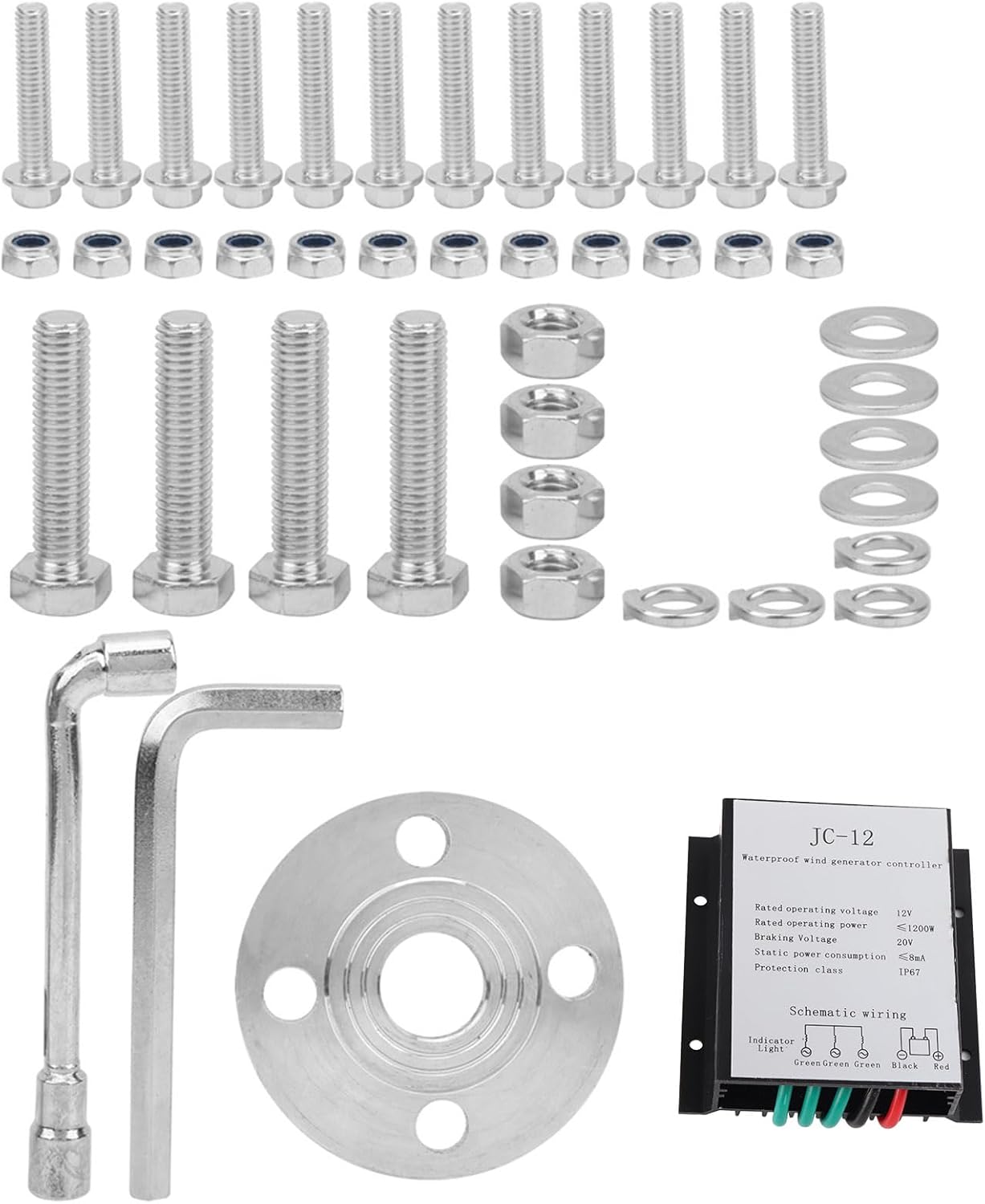 Hilitand 800W Windmill Turbines Generator Small 6 Blade Wind Industrial Machinery Equipment for Marine Home Charging (Blue 12V)