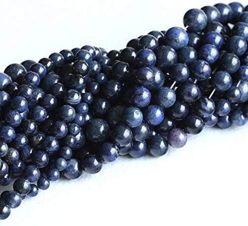 1 strands natural dark blue dumortierite round loose beads 6mm 05236