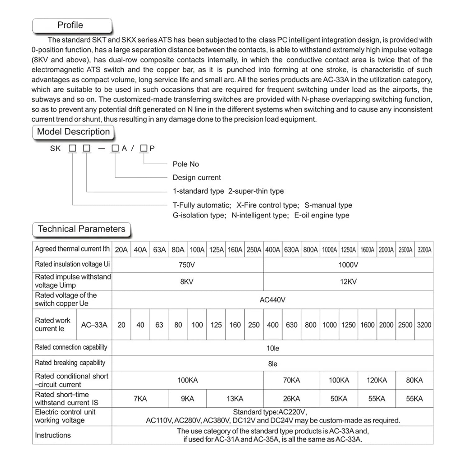 ATS 4P 1000A 800A Generator Dual Power Automatic Transfer Switch Auto Manual Control Board Circuit Breaker 1250A(1250A)