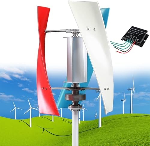 14000W Vertical Wind Turbine, No Noise Magnetic Levitation, 12V/24V/48V/110V/220V, Easy Install & Repair, Ideal for Home, RVs & Boats, White - 48V Power Solution