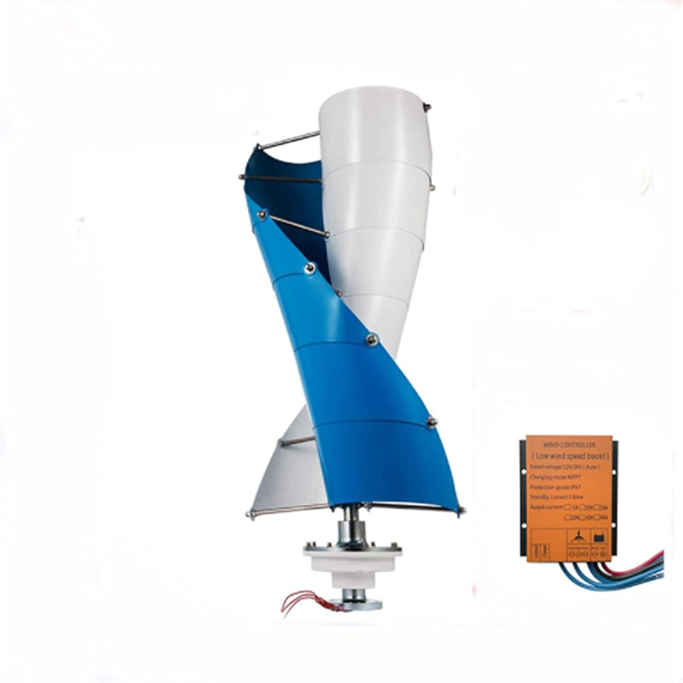 LiuSj JUnSt 5000W Vertical Wind Turbine, Wind Turbines 12V 24V 48V Wind Turbine Generator with Wind Solar Hybrid Charge Controller