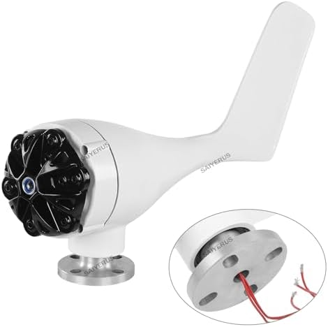 Wind Turbine Home Use Horizontal Generator Kits Blades with ControllerWind Turbine, 12000W DC 12V/24V/48V Wind Turbine, Generator with 5 Blades Wind Turbine Kit with Solar Wind Hybrid Contro