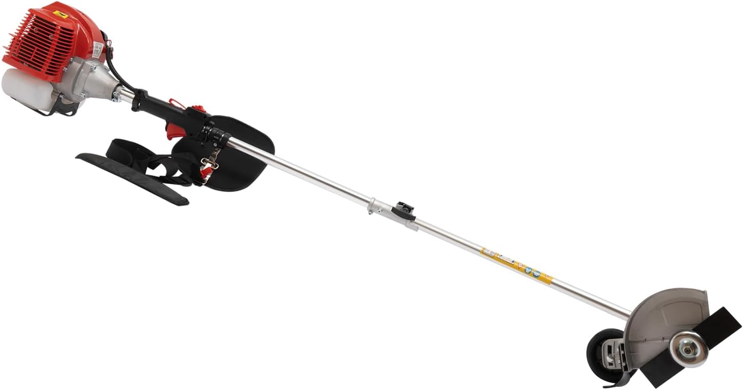 Weed Wacker 43CC Gas Powered Brush Cutter with Air-Cooled Cooling System 2-Stroke Lawn Edger Suitable for Mowing Home Lawns, Removing Weeds from Pond Edges, Cutting Brush