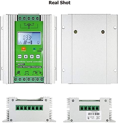 SolaMr 1000W 12V/24V MPPT Wind Solar Hybrid Charge Controller Fits for 600W Wind and 400W Solar Power System with LCD Display and Dump Load Accurate