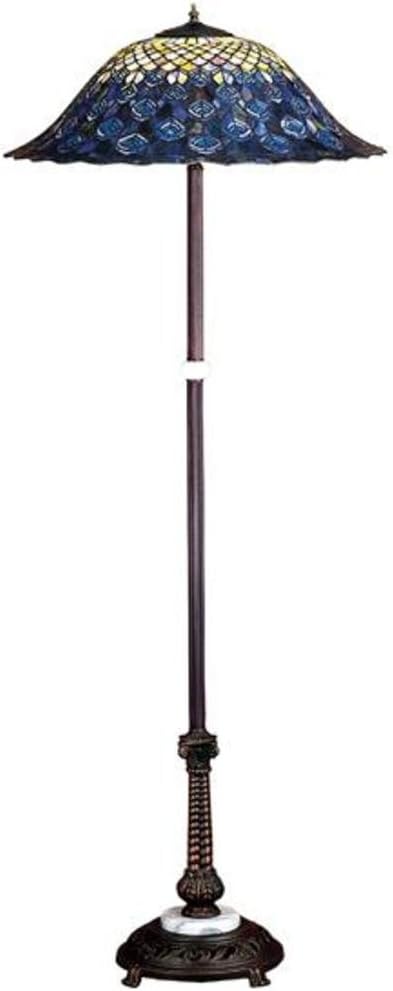 Meyda Tiffany 31104 Peacock Feather Floor Lamp, 60