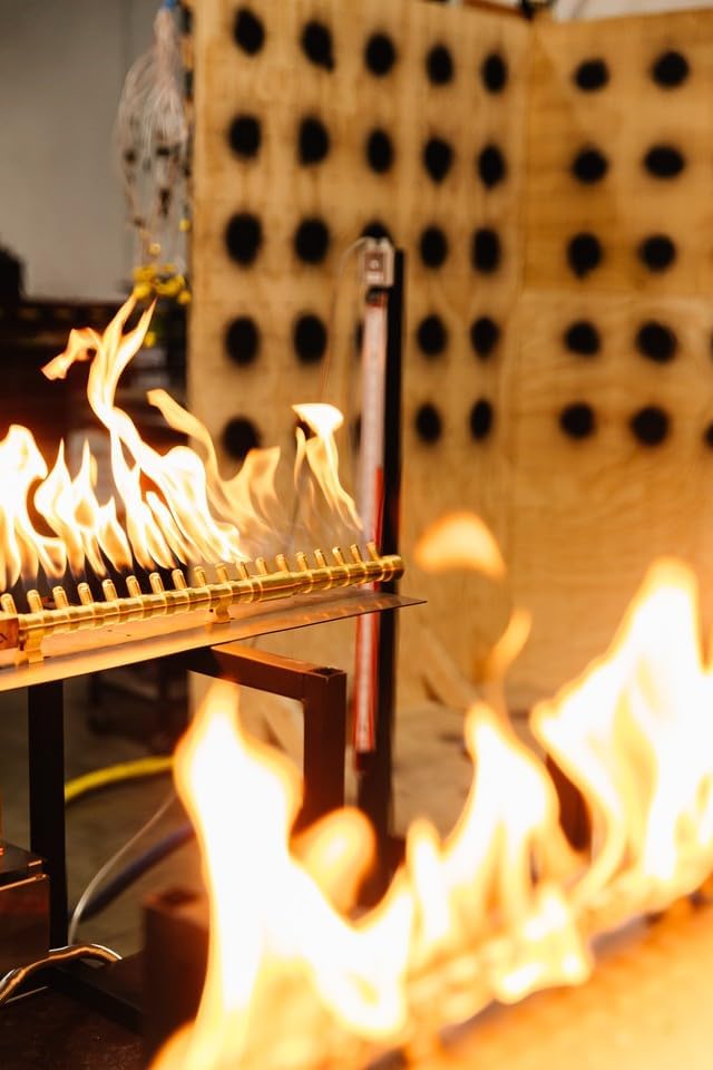 Inch Brass Jet Burner Linear T for Rectangular & Long Fire Pits, Natural Gas or Propane Fire Pit or Fireplace - Premium Fire Pit Burner for Outdoor (44