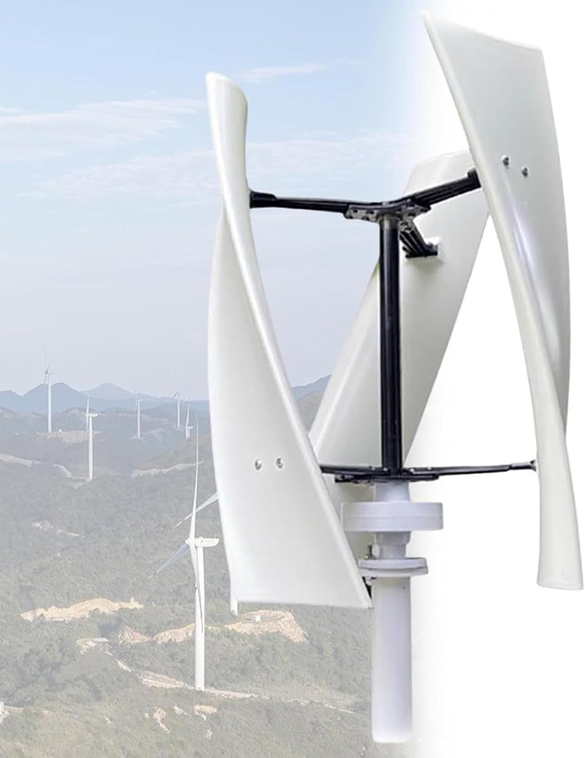 3000W Vertical Axis Wind Turbine Generator Kit - Efficient 12V Wind-Solar Hybrid Power System for Home & Garden, Low Wind Speed Start at 2M/S, Renewable Energy Solution