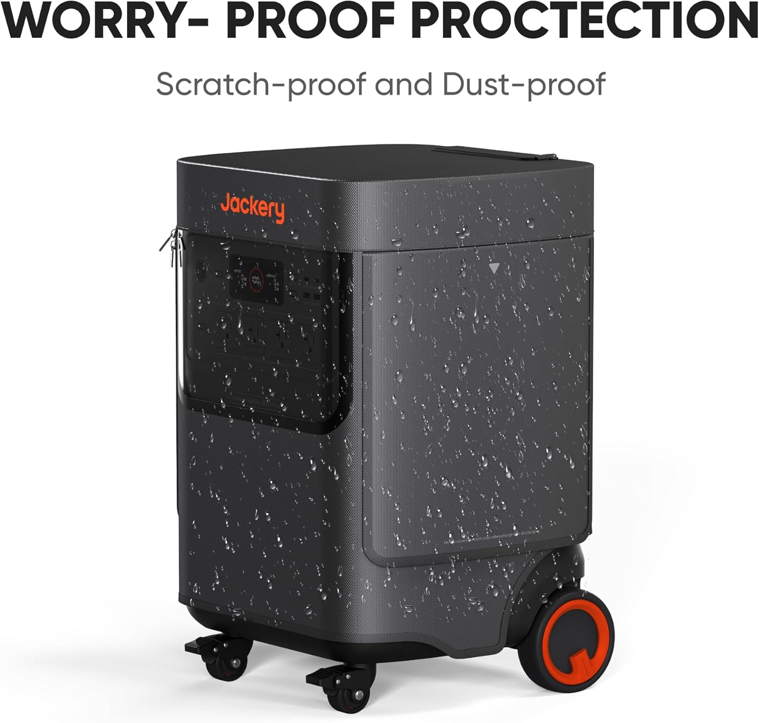 Jackery Solar Generator 5000 Plus Protective Cover, Water Resistant and Dust Proof, Dual Side Openings, IPX4 Rating