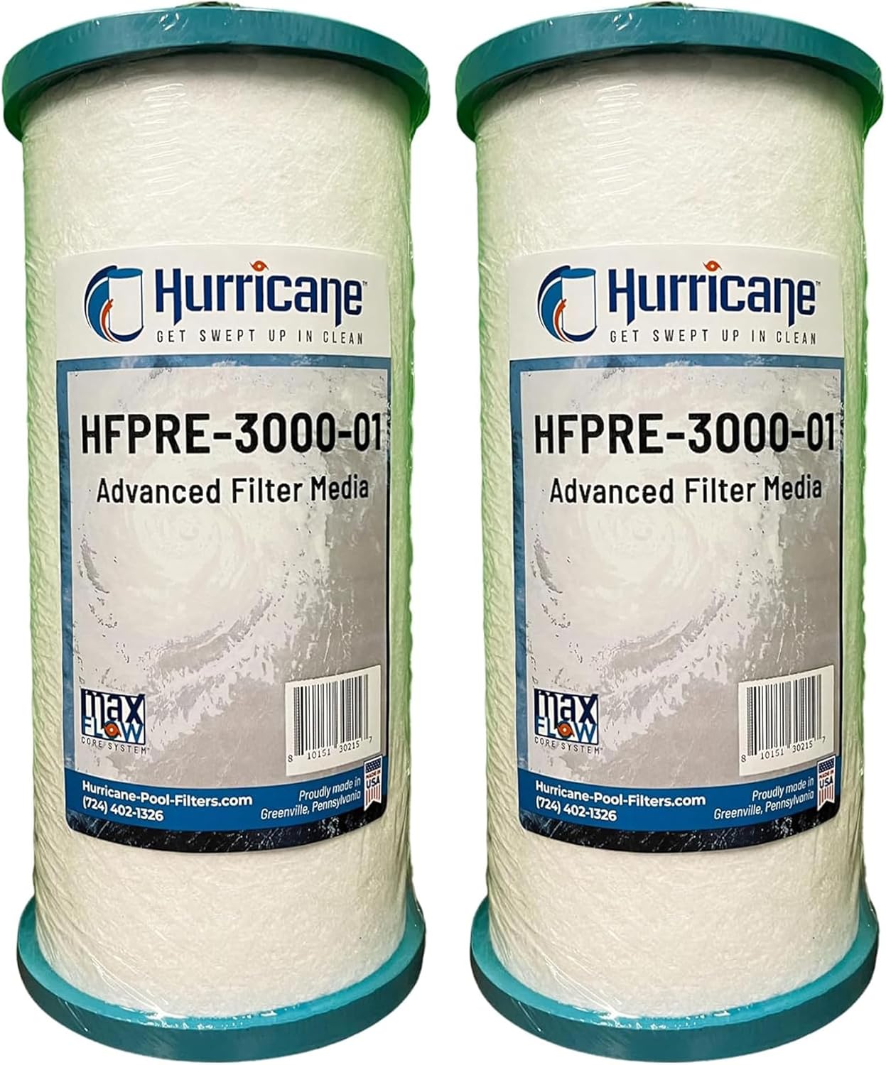 Hurricane 2 Pack HFPRE-30000-01 Pre Fill Filter - Huge 30,000 + Gallon Garden Hose Pre Filter for Pools - Filter Sediment for Spas, Hot Tubs, Pools, Aquariums, Ponds