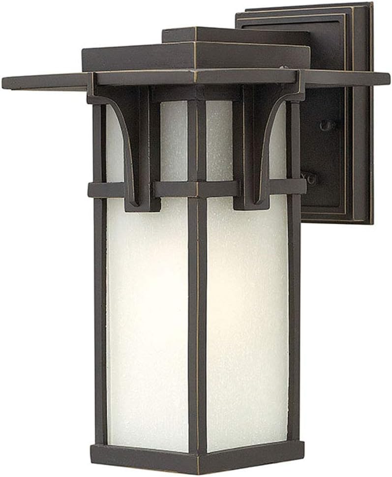 Hinkley 2230OZ Manhattan One Light Wall Mount Lantern - Craftsman/Mission - Bronze/Darkfinish - Porch Lights Outdoor Wall