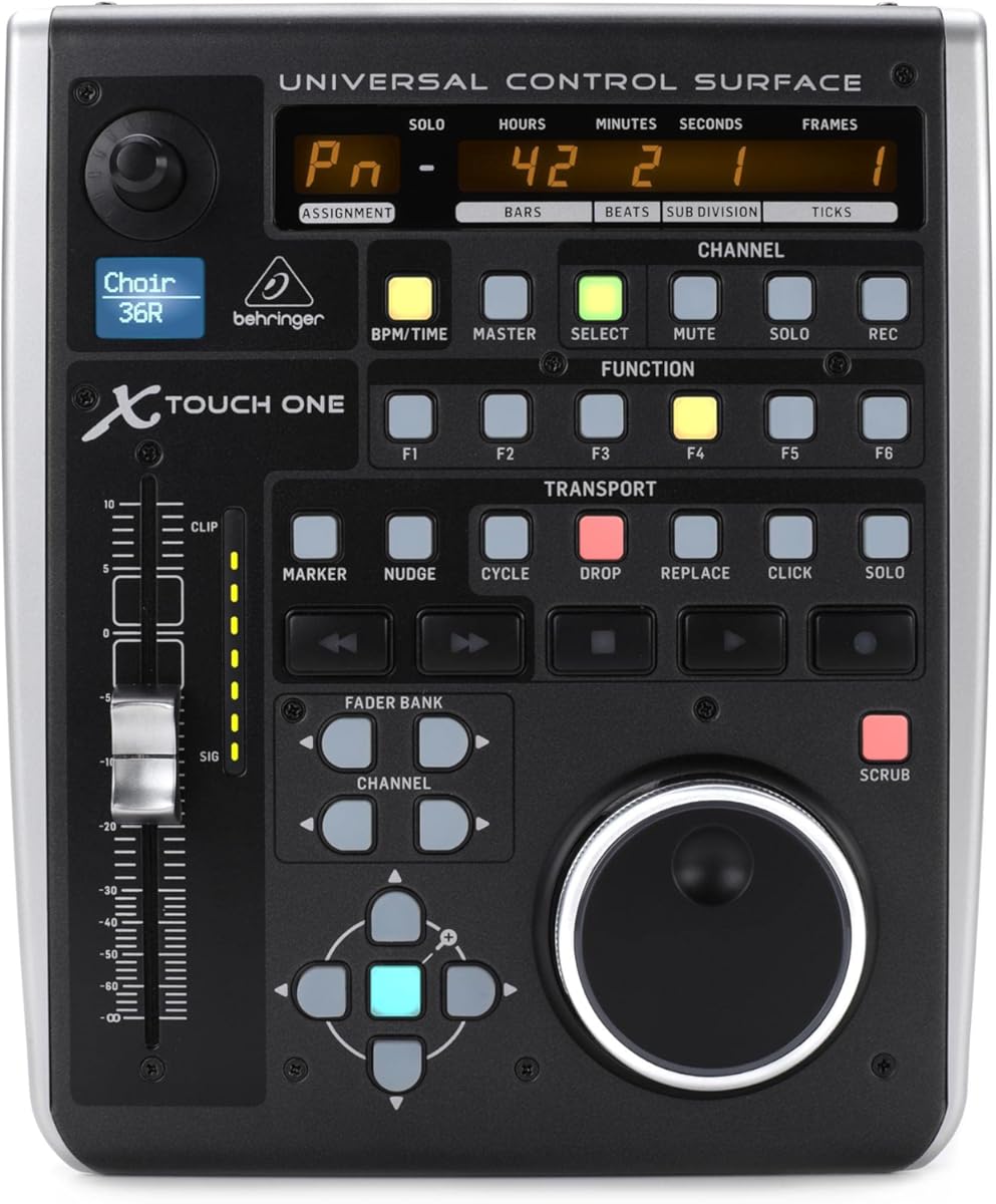 Behringer X-TOUCH ONE Universal Control Surface with Touch-Sensitive Motor Fader and LCD Scribble Strip