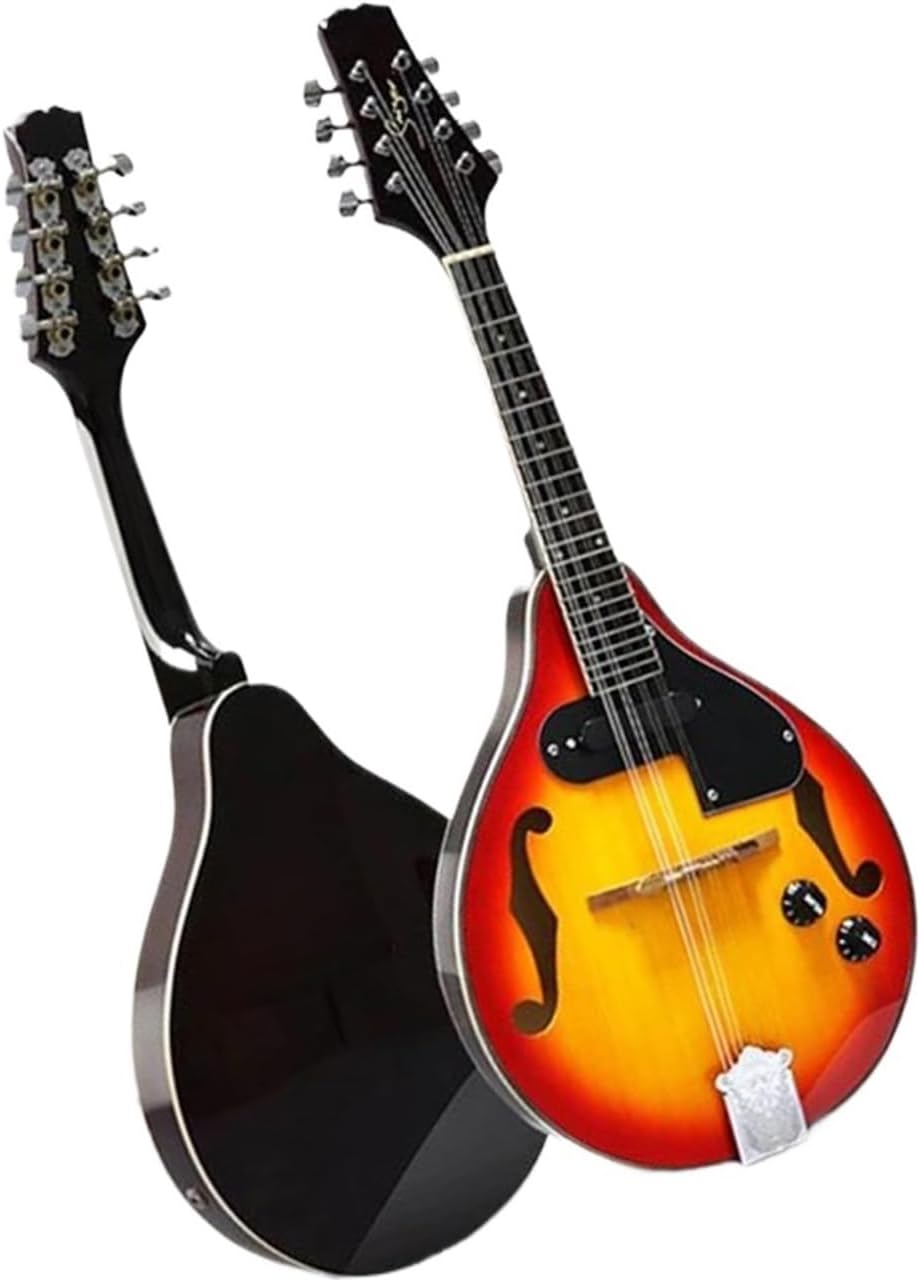 Adult Mandolin Musical Instrument Electric Mandolin Top Spruce Acoustic Guitar 8 Strings Highgloss Hollow F Sound Hole Sunburst Mandolin