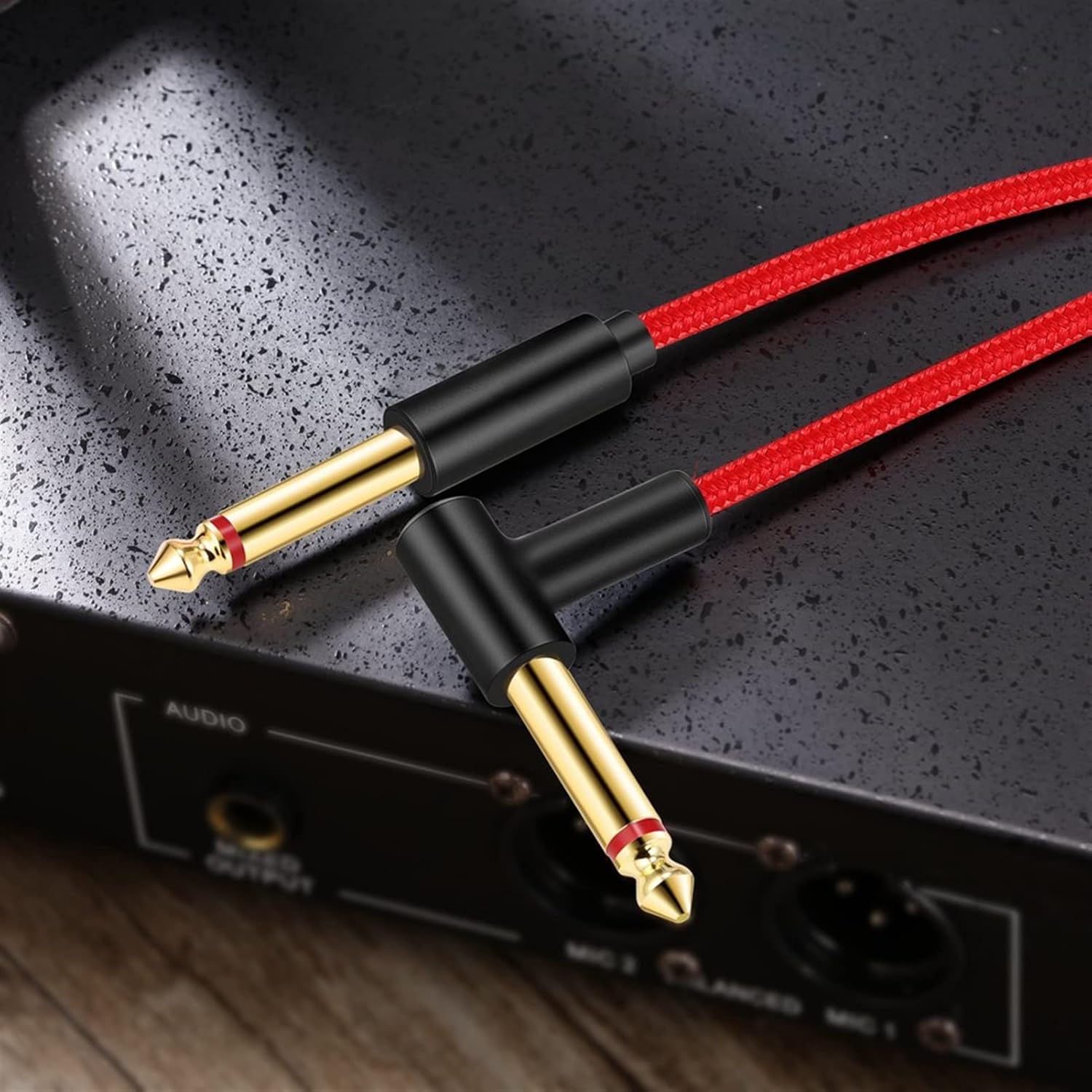 Guitar Cable Guitar Cable 6.5mm to 6.5mm Cable for Electric Guitar Amplifier Speaker Guitar Cable (Color : 15m)