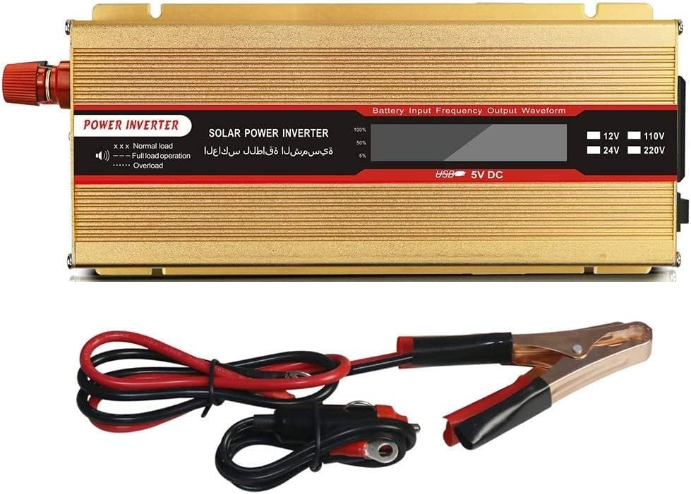 Pure Sine Wave Power Inverter Pure Sine Power Inverter 2000W DC 12V to AC 240V Control with AC Outlet & USB Port-Peak Power 4000 Watt Suitable for Home, Outdoor (Color : 24v)