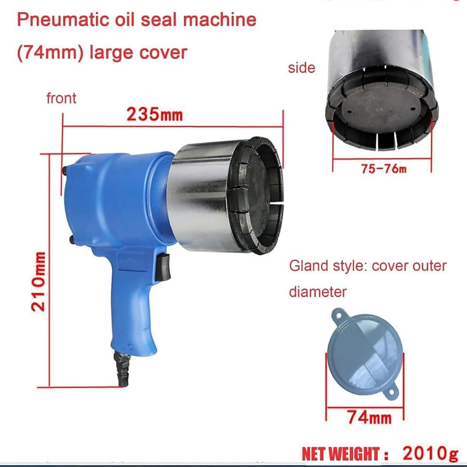Pneumatic Oil Barrel Crimper,200L Drum Capping Machine,35mm+75mm Seal Iron Cover Crimping Tool,1/4 Air Intake, 1300Lbs Pulling Force, for Factory, Packaging, Paint