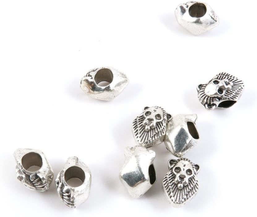 Jewelry Making Charms Antique Silver Tone Color Jewellery Charme Findingss Bulk Wholesale Suppliers Arts Crafts Y8QS1 Lion Loose Beads
