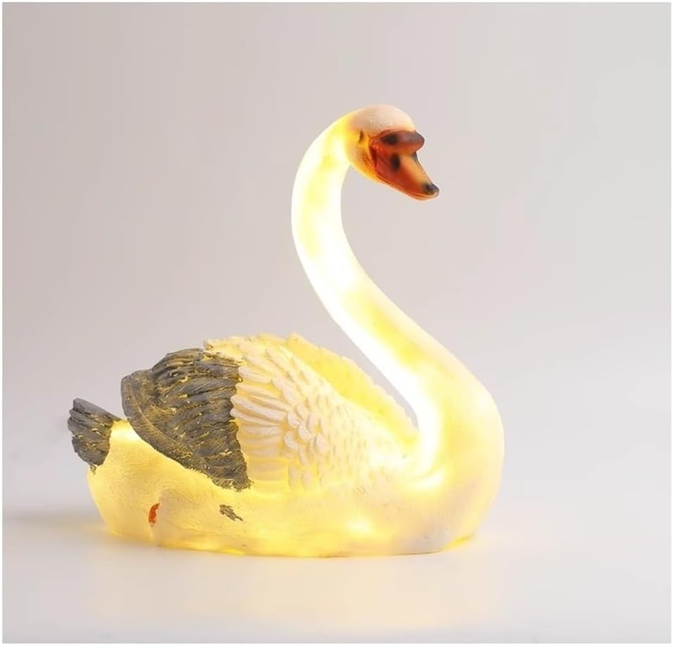 Ambient Roadside Light, Luminous Swan Figurine Decor, Woodland Nursery Decor, Glowing Garden Lamp for Yard, Porch, Patio, Lawn Decoration