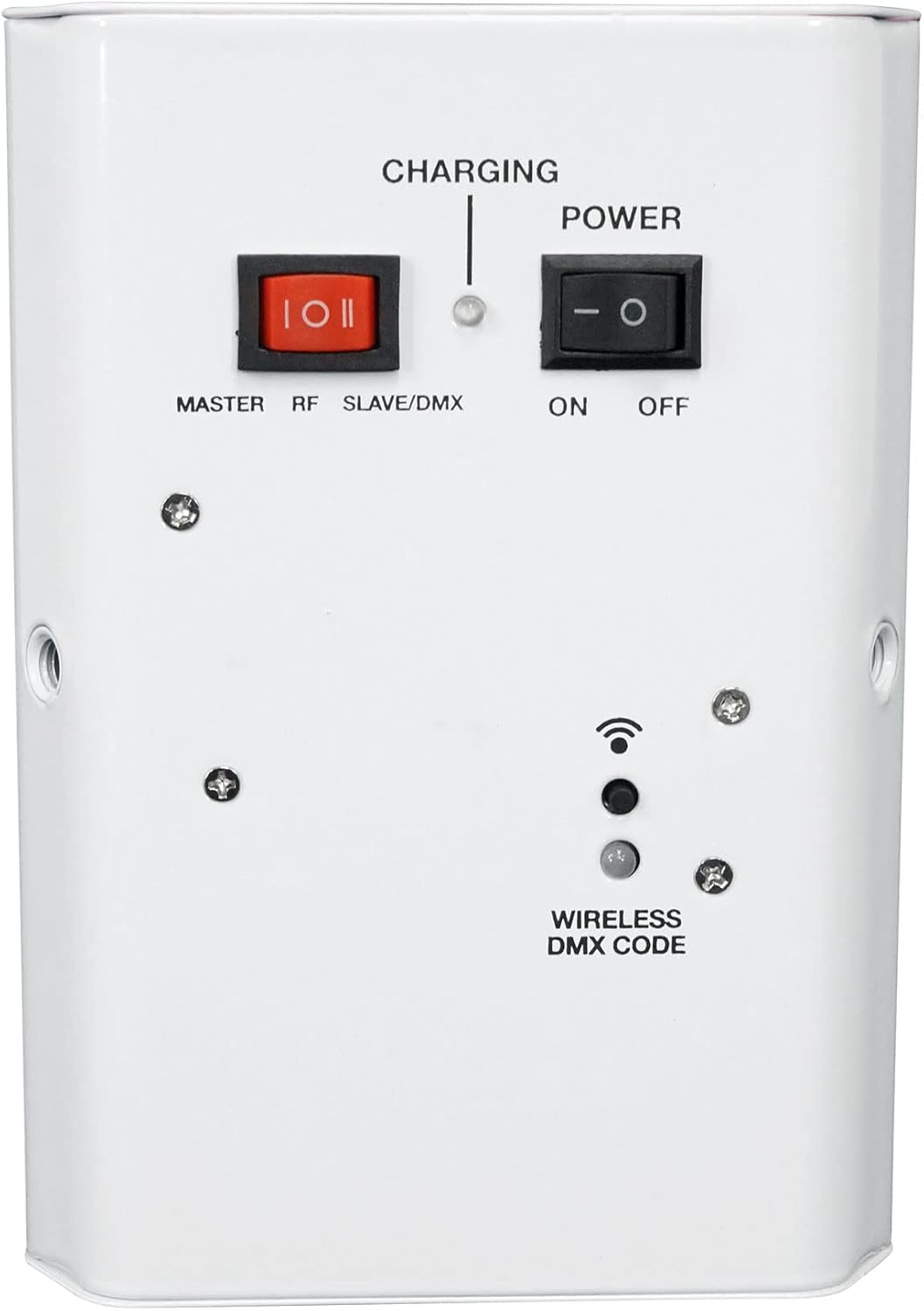 Rockville RF Wedge White Bundle: (8) 54-Watt RGBWA and UV Battery Wireless DMX Par Up Lights with RF Remote, ROCKFORCE W4 384-Channel Wireless DMX Lighting Controller with MIDI, 9-Items