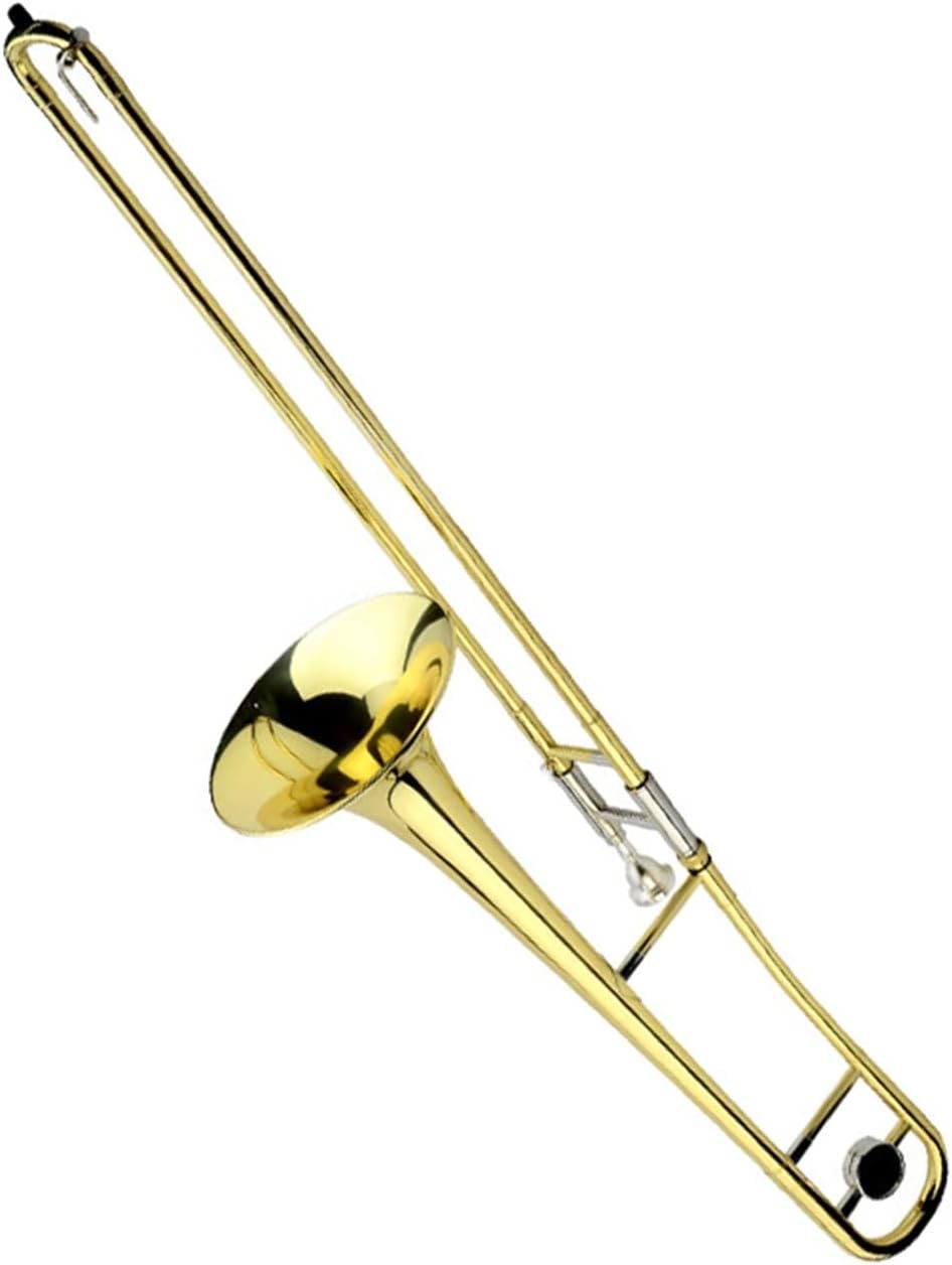 Adult Trombone Instrument Alto Trombone B Flat Professional Adult Performance Instrument Painted Gold(Gold)