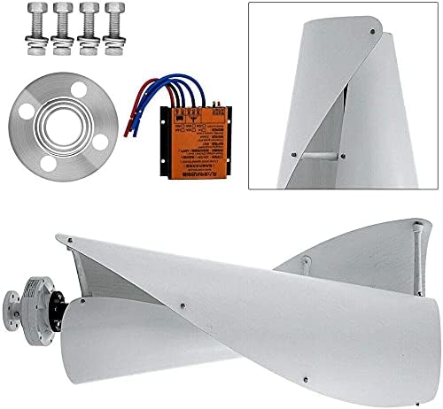 Vertical Wind Power Turbine Generator Power Energy Windmill with Controller 4000W 2 Helix Blade,48v