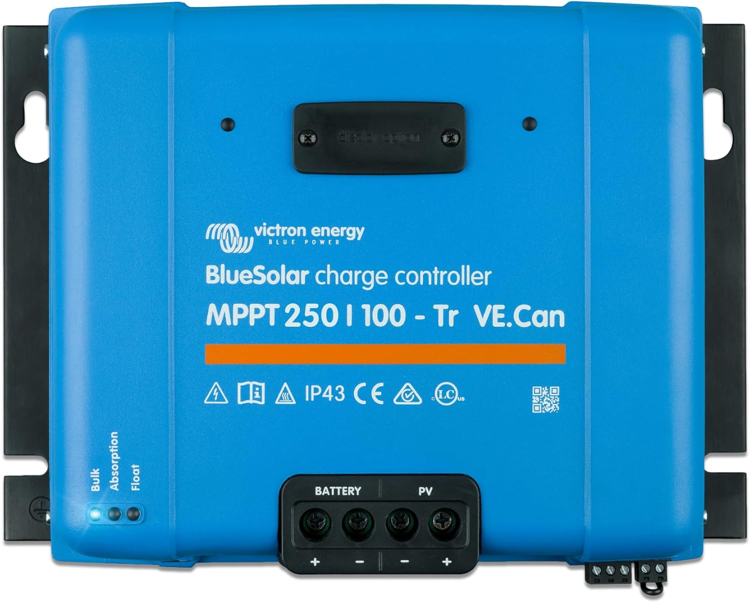 Victron Energy BlueSolar MPPT Tr VE.Can Solar Charge Controller - Charge Controllers for Solar Panels - 250V, 100 amp, 12/24/36/48-Volt