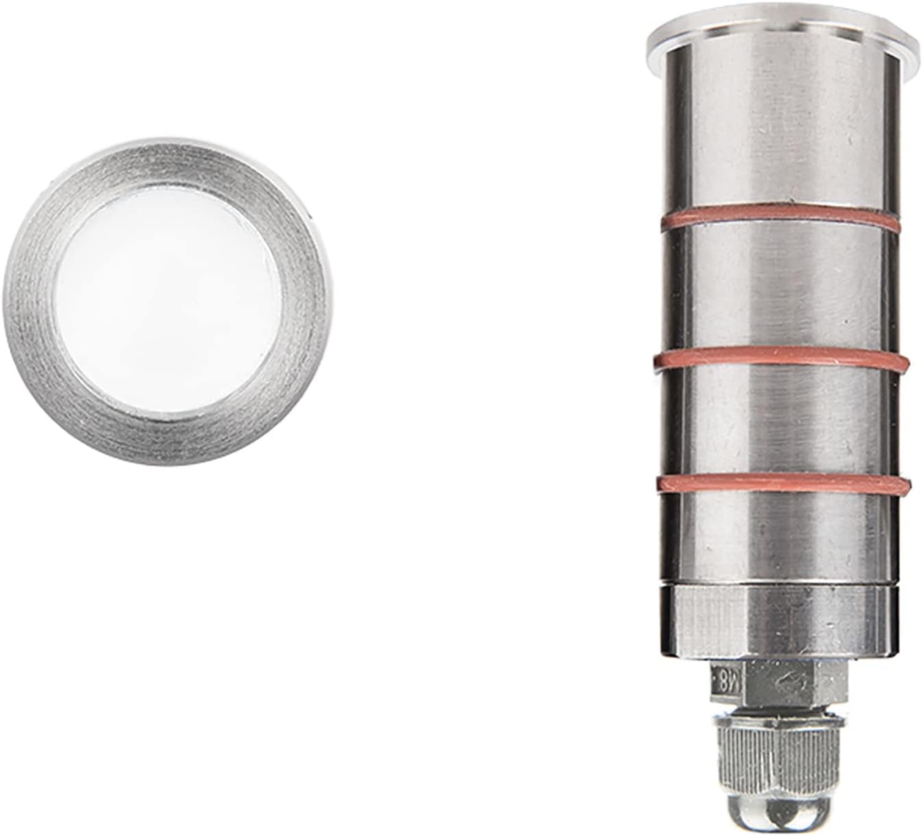 WAC Landscape Lighting, LED 1in 12V Round Low-Profile Top Inground Indicator Light 2700K in Stainless Steel