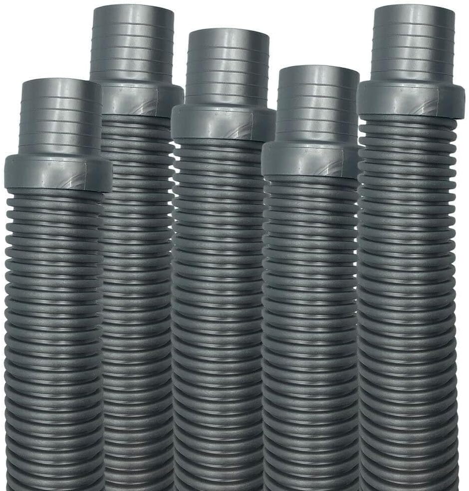 Replacement for Puri Tech Hose Silver Replacement for Hayward Navigator Pool Vac Ultra AquaBug 1.5in x 4ft 5 pk