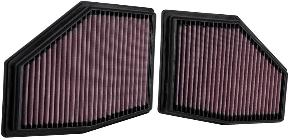 K&N Engine Air Filter: Increase Power & Acceleration, Washable, Premium, Replacement Car Air Filter: Compatible with 2020 BMW (750i xDrive, M550i xDrive) 33-3155