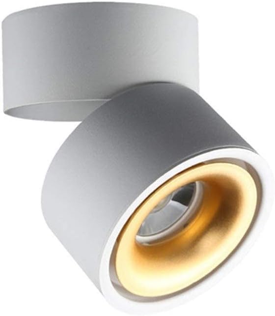 Spotlight，5W/7W/10W/12W Led Surface Mounted Ceiling Lamp Modern Simplicity Energy Saving Foldable and 360° Rotatable Corridor Mall Store Lighting Floodlight Outdoor Lights/White-6000K/5W