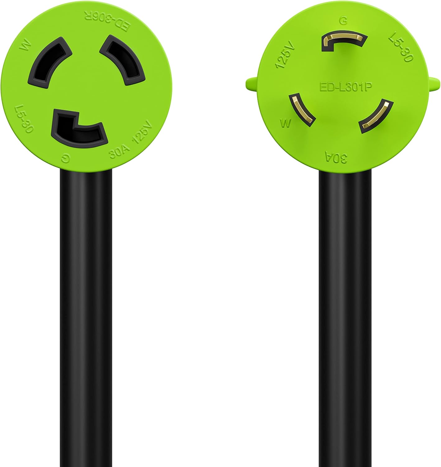 3-Prong 50 Foot 30 Amp Generator Cord, 10 Gauge Heavy Duty L5-30 Generator Power Cord Up to 3750W (50-Feet)