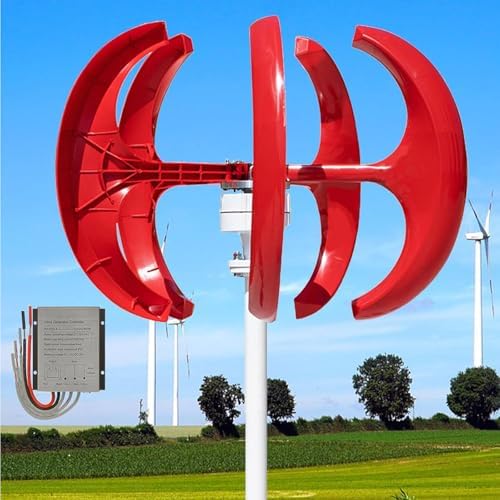 3000W/4000W/5000W Vertical Wind Turbine Generator Kit - 5 Blades DC12V/24V/48V for Home & Streetlight, High Efficiency Electromagnetic Power Generation Equipment