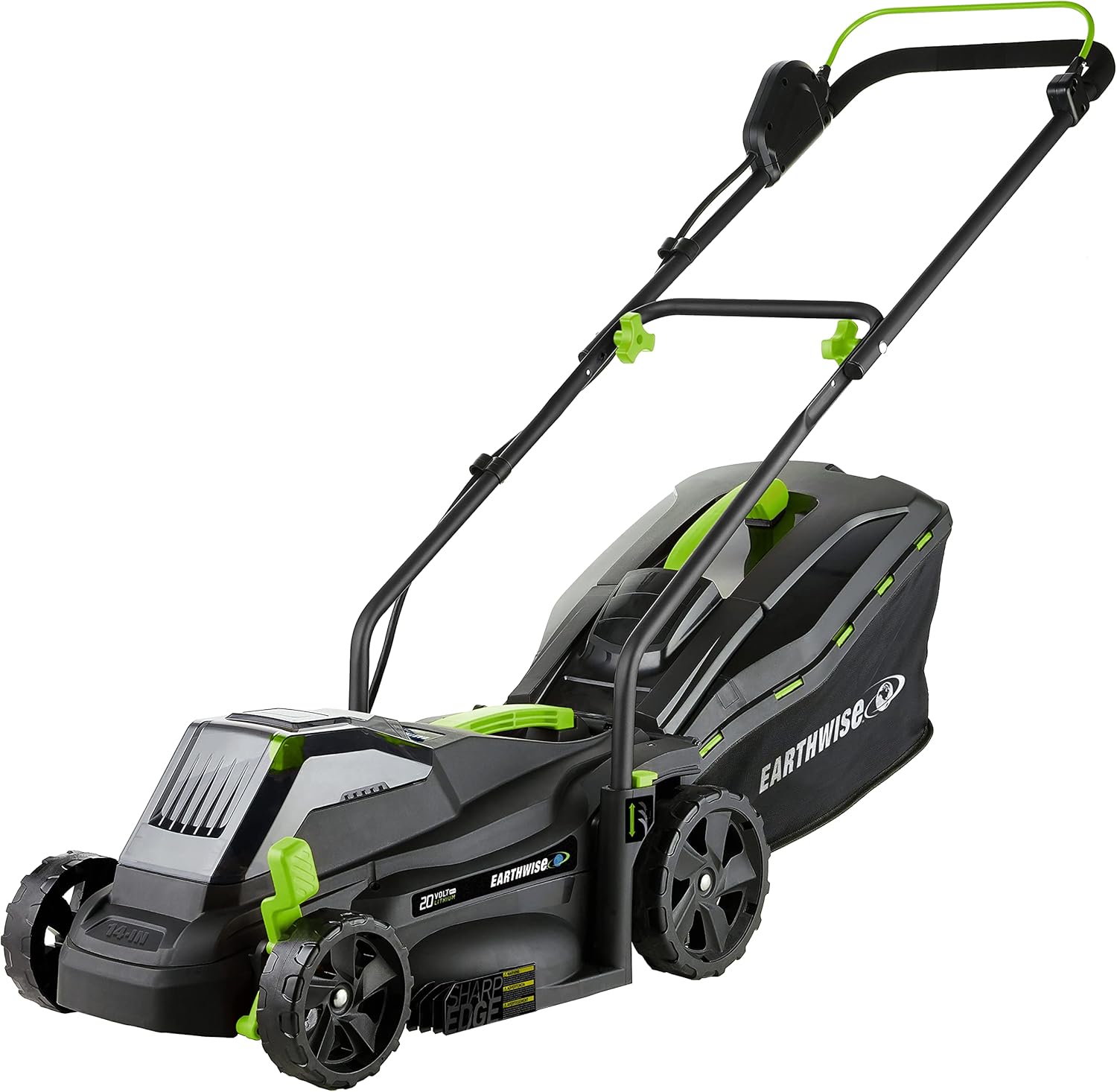 Earthwise 62014 20-Volt 14-Inch Cordless Electric Mower, 4.0Ah Battery & Fast Charger Included