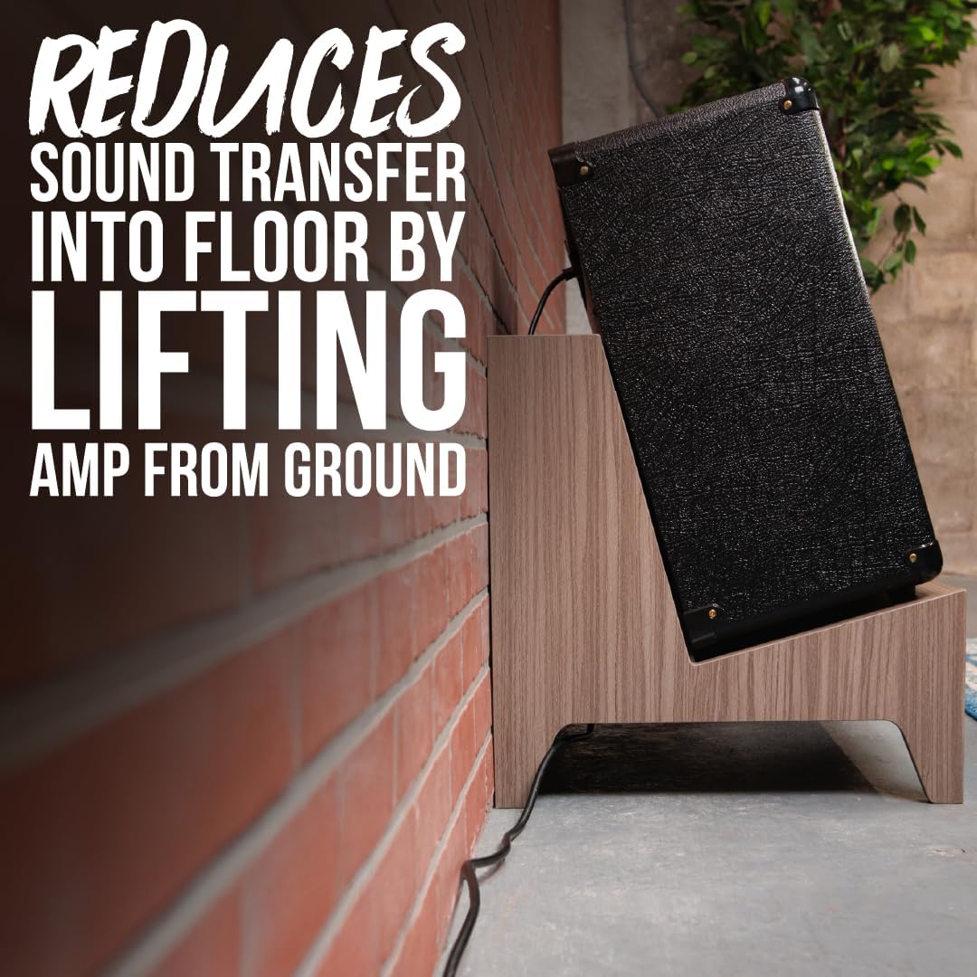 Gator Frameworks Elite Series Small Wooden Combo Guitar Amp Stand in Driftwood Grey Finish (GFW-ELITEGTRAMPSM-GRY)