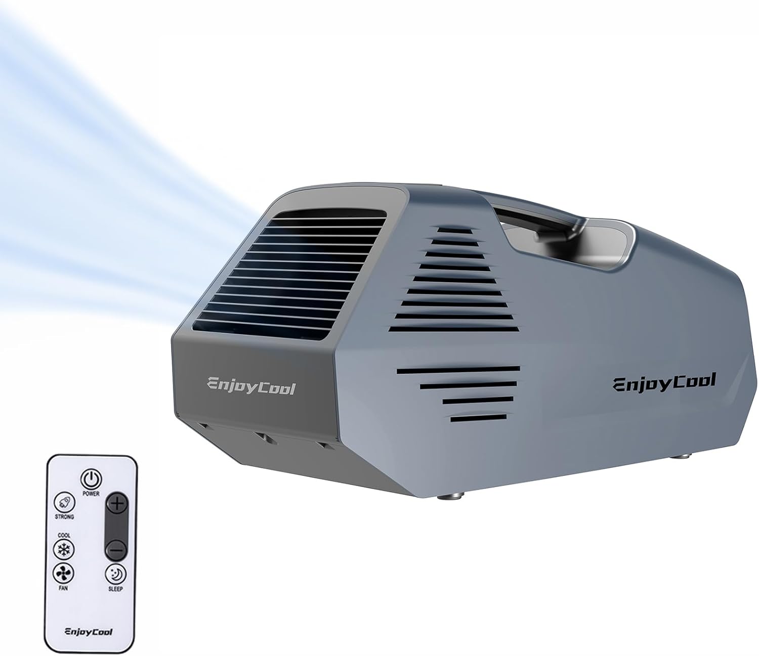 Portable Air Conditioners•Ergonomic handle,220W Low Power Consumption,24VDC,Tent Air Conditioner 2380BTU,Fast Cooling AC for Van and RV,Camping Tent,Fishing,Car,Truck,Outdoor,Indoor (blue)