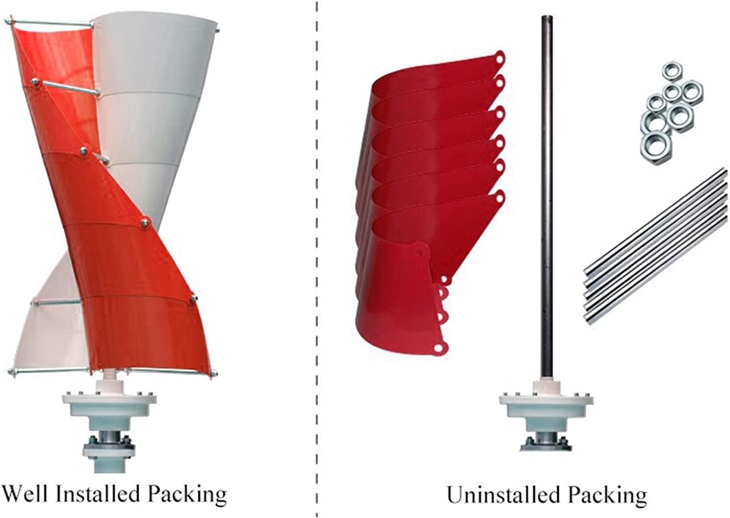 LiuSj JUnSt 96MM Blades for Vertical Generator,3000W Wind Turbine Generator for DIY Wind Turbine,Perfect Wind Turbine Generator