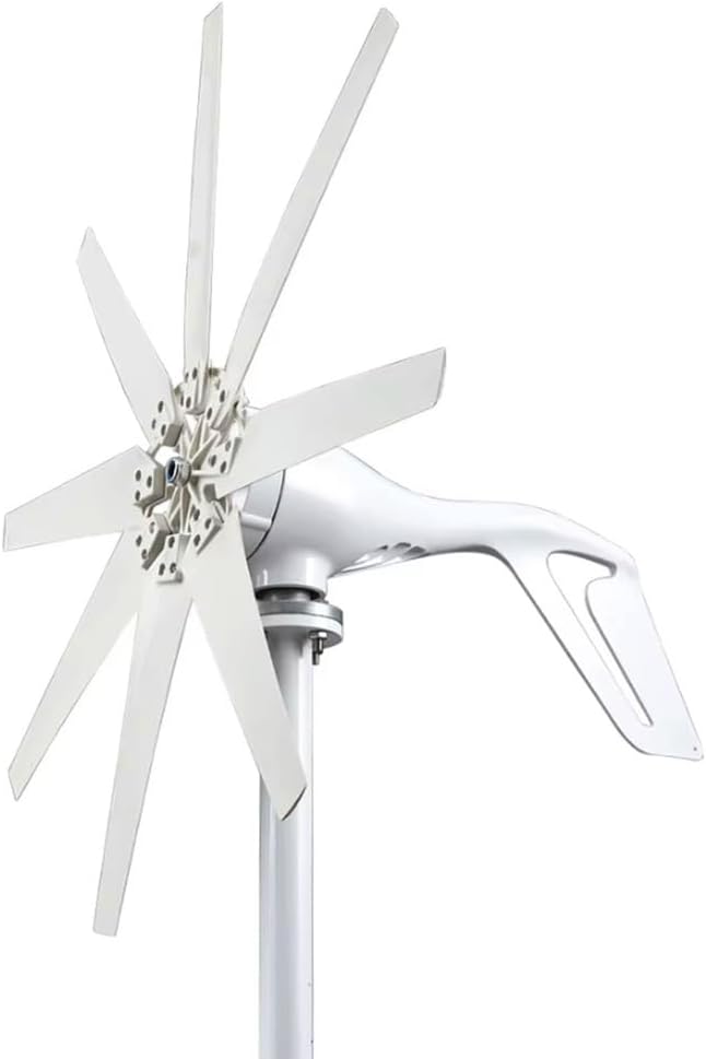10000Wmagnetic Levitation Wind Turbine Kit, 8 Blade Small Wind Turbine with Controller, 12V/24V/48V/220V Windmill Power Generator for Home Use(White),24V
