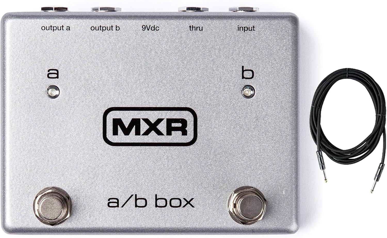 MXR M196 A/B Box Switch Pedal Bundle with 10ft Instrument Cable