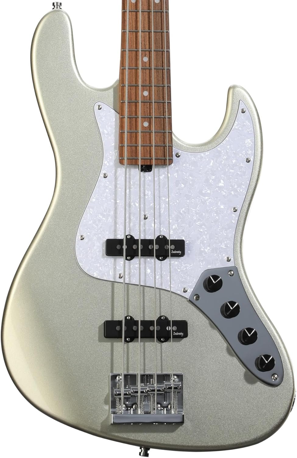 Sadowsky MetroExpress Vintage JJ Bass Guitar - Solid Champagne Metallic, Morado Fingerboard