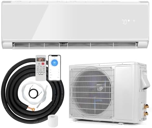 ARLIME 22000 BTU Wifi Enabled Mini Split Air Conditioner & Heater, 21 SEER2 208-230V Inverter AC Unit Cools Rooms up to 1500 Sq. Ft., Energy Efficient Split Wall AC w/Heat Pump & Installation Kit