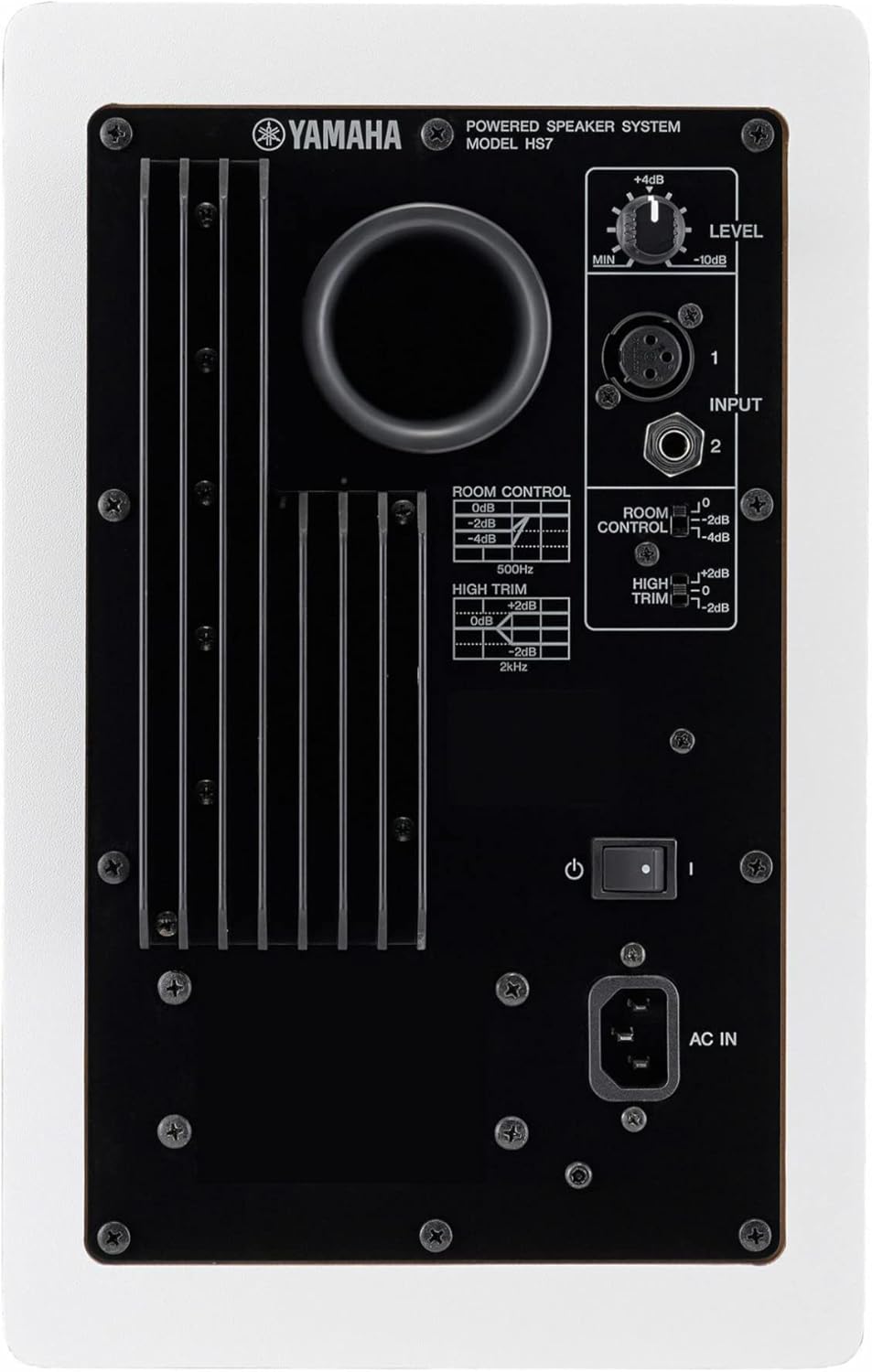 YAMAHA HS7W 6.5-Inch Powered Studio Monitor (White, 2-Pack) Bundle (2 Items)