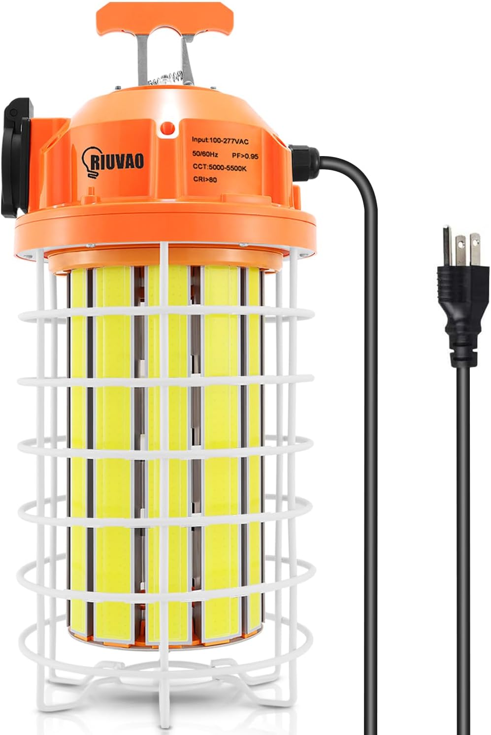 150w Led Temporary Work Light, Super Bright 27250LM Construction Light Daylight White High Bay,with Hook Portable Link-able Durable LED Job Site Lighting for Indoor and Outdoor Area Lighting