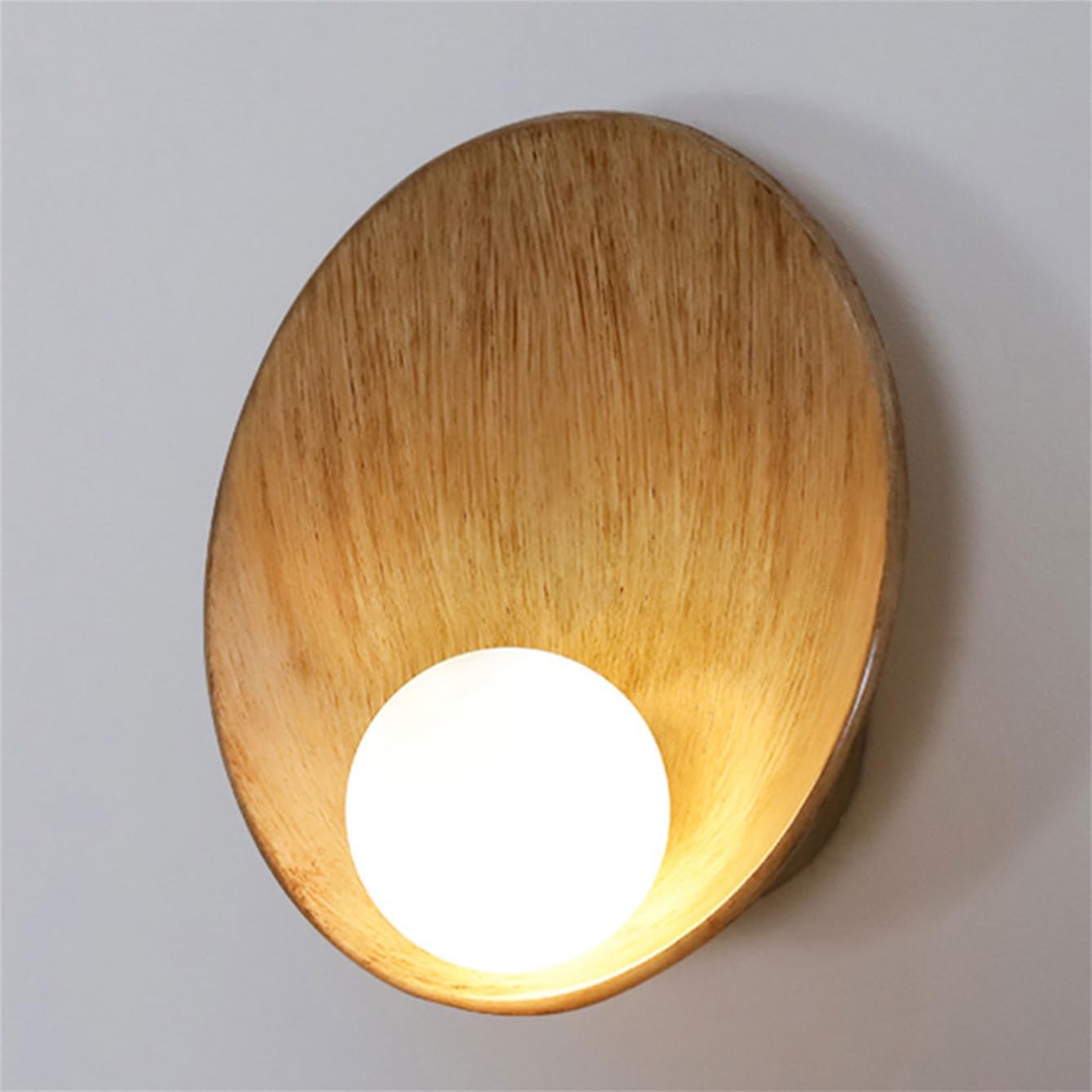 Minimalist White Wall Mounted Lamp Home Decor Living Room Round Resin Sconces Wall Decor Nordic Wall Sconce Lighting Fixture for Bar Bedroom Bedside Corridor Decorate (No Bulb)