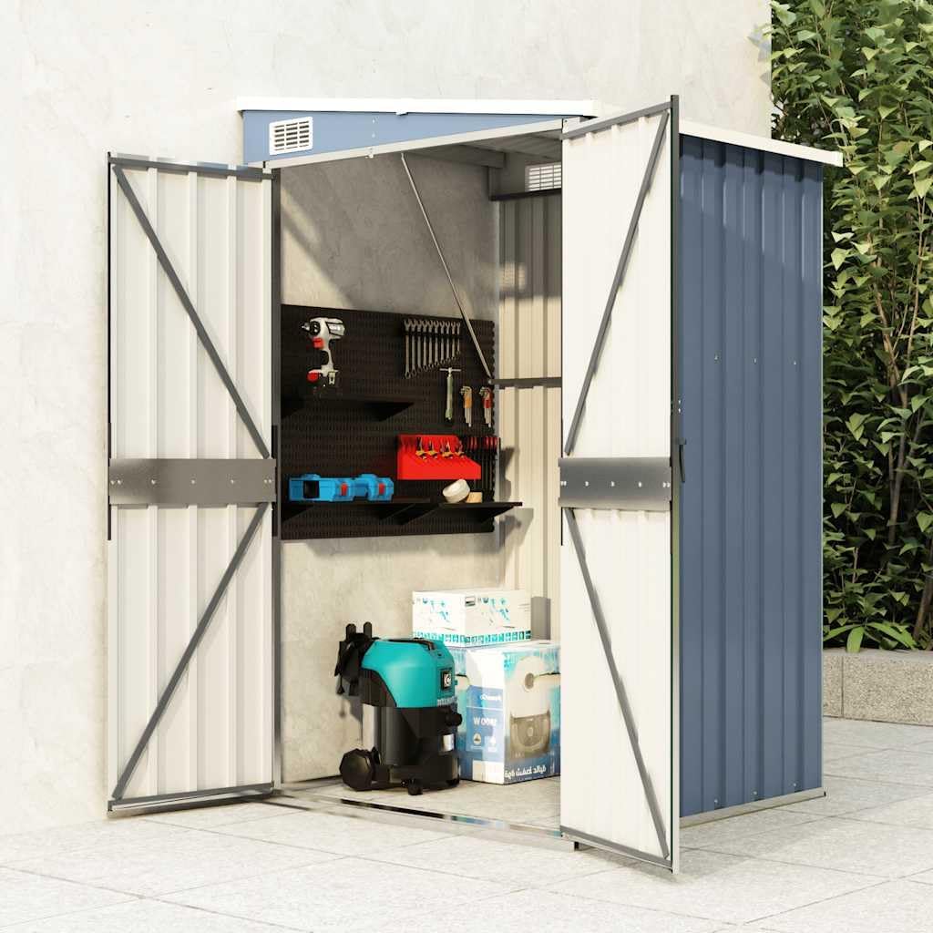 Wall-Mounted Garden Storage Shed Galvanized Steel 46.5