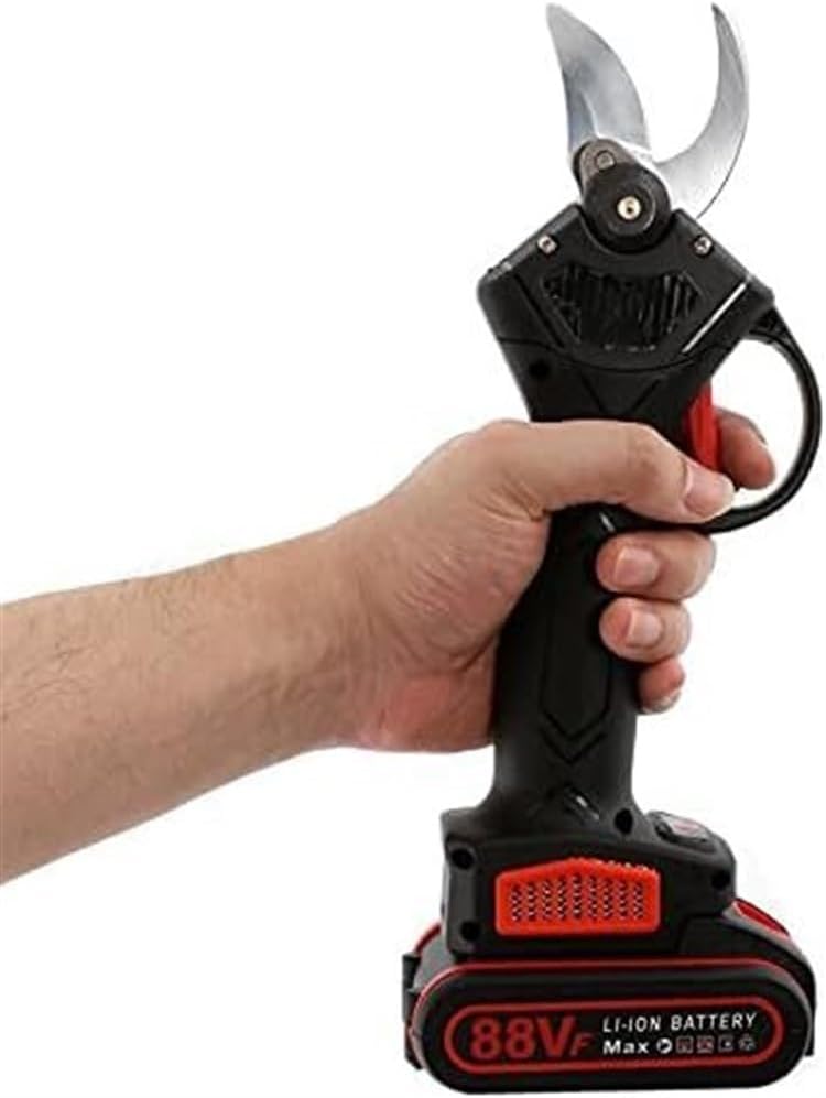 88V Cordless Electric Pruning Shears 9000Mah Secateur Pruner Tree Bonsai Cutter Lithium-Ion Branches Scissor Garden Power Tool (Size : 2 batteries)