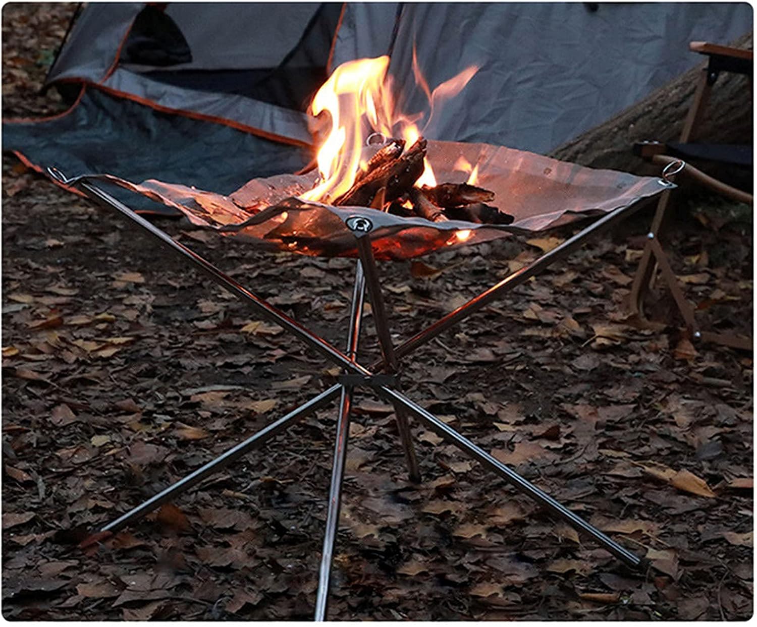 Portable Firepit Camping Stainless Steel Foldable Mesh Fireplace Picnic Bonfire Firepits Wood Burning Fire Pit