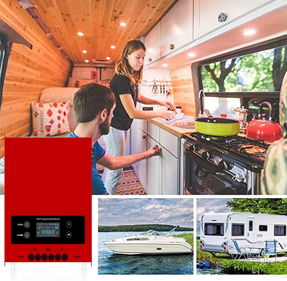 Esmart 4 Series MPPT Charge Controller 100A 12V/24V/36V/48V Auto Working Max. PV 250V Intelligent Regulator with LCD Display for Lead-Acid and Lithium-ion Batteries