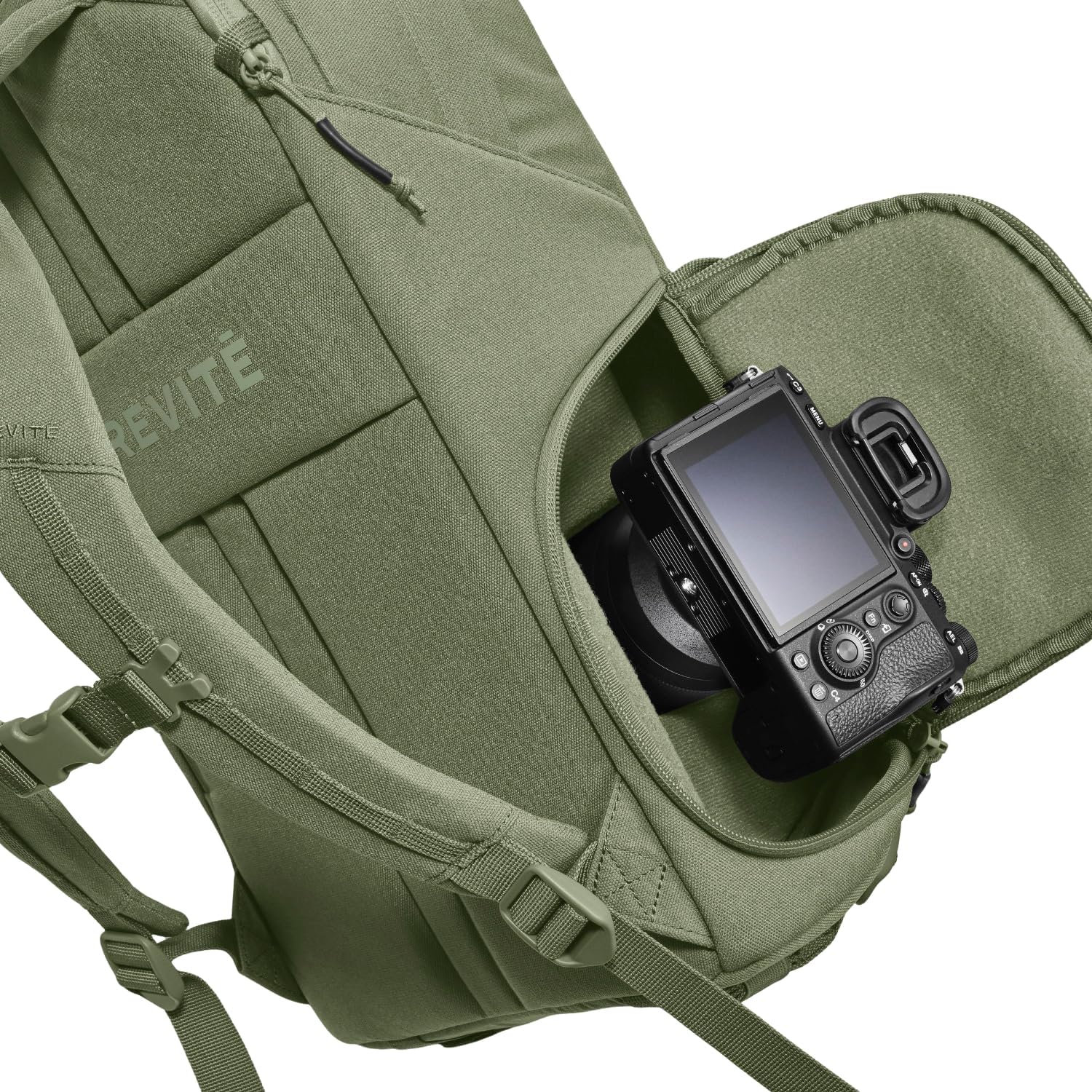 BREVITE - The Jumper - Compact Camera Backpacks for Photographers - A Minimalist & Travel-friendly Photography Backpack Compatible With Both Laptop & DSLR Accessories 18L (Pine Green)